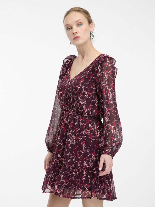 Orsay ORSAY borszínű mintás női ruha