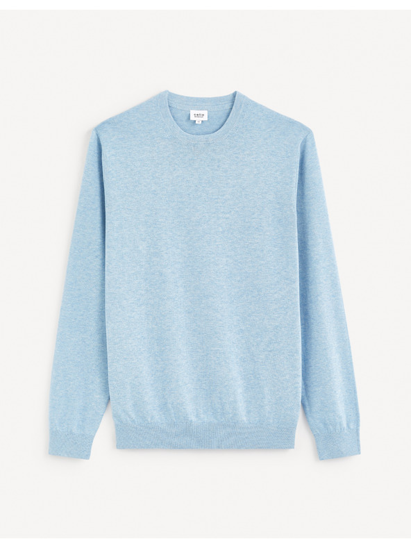 Celio Világoskék férfi basic pulóver Celio Decoton