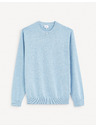 Celio Világoskék férfi basic pulóver Celio Decoton