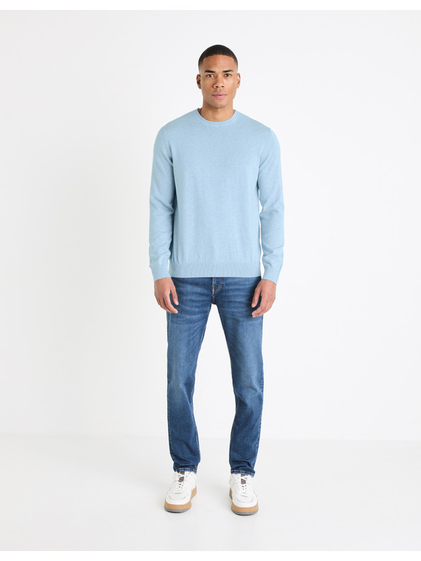 Celio Világoskék férfi basic pulóver Celio Decoton