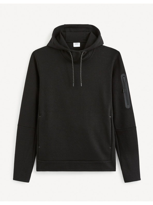 Celio Fekete férfi kapucnis pulóver Celio Geyokecap