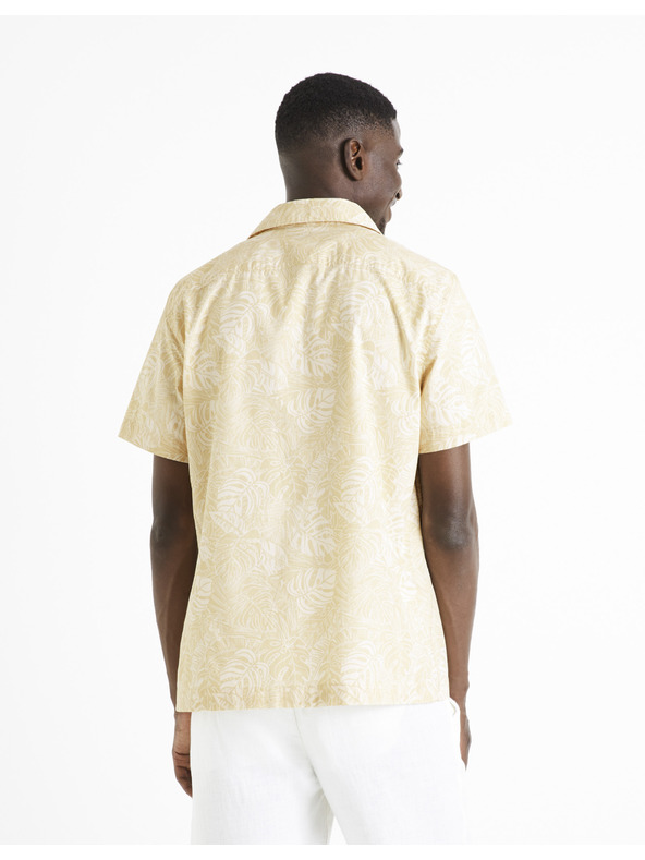 Celio Bézs színű férfi mintás ing Celio Daprinti