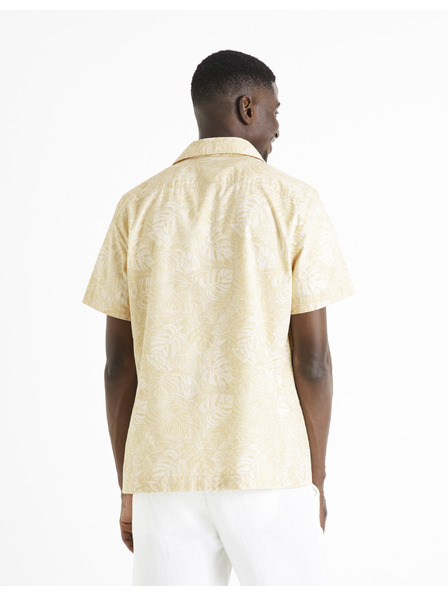 Celio Bézs színű férfi mintás ing Celio Daprinti