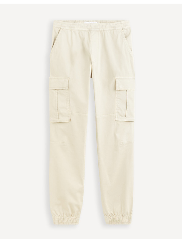 Celio Krémszínű férfi cargo nadrág Celio Docar