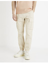 Celio Krémszínű férfi cargo nadrág Celio Docar