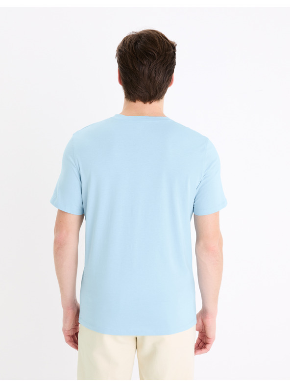 Celio Világoskék férfi alap póló Celio Debasev