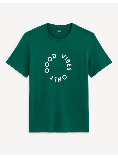 Celio Sötétzöld férfi póló Celio Gecircu