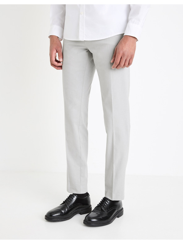 Celio Világosszürke férfi chino nadrág Celio Gosi