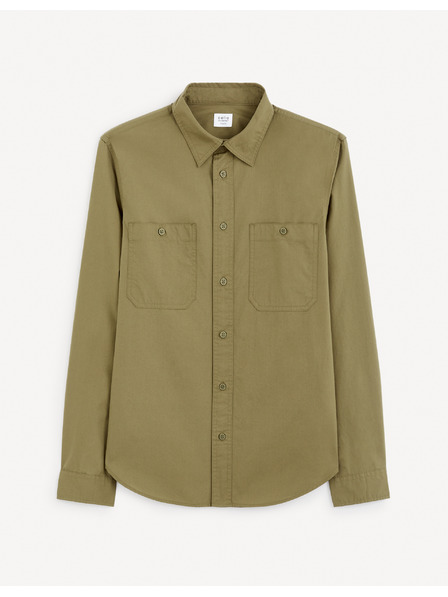 Celio Khaki színű férfi póló Celio Gagusti2