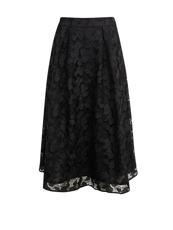 Orsay ORSAY fekete női csipkés midi szoknya