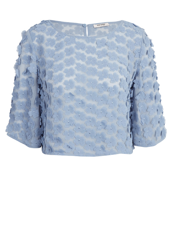 Orsay ORSAY világos kék női virágmintás blúz