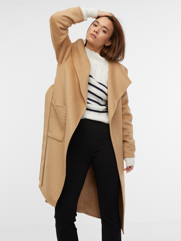 Orsay ORSAY bézs színű női gyapjúkabát