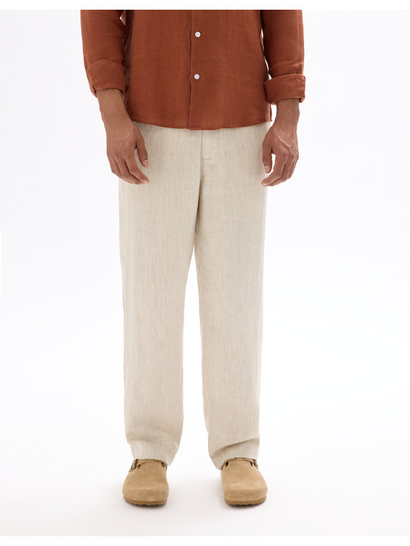 Celio Bézs Férfi vászonnadrág Celio Dolinus