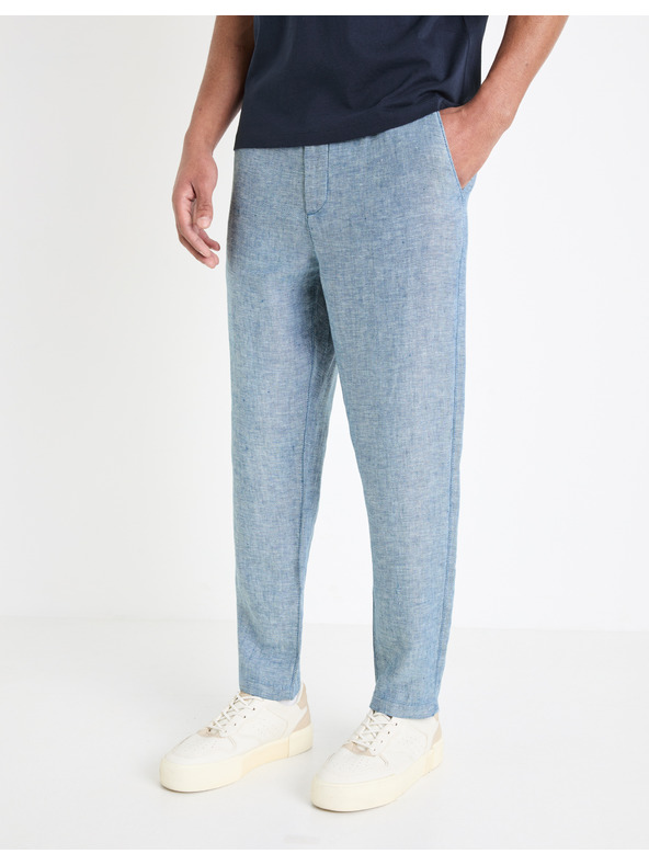 Celio Kék férfi lenvászonnadrág Celio Dolinus