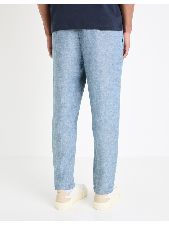 Celio Kék férfi lenvászonnadrág Celio Dolinus