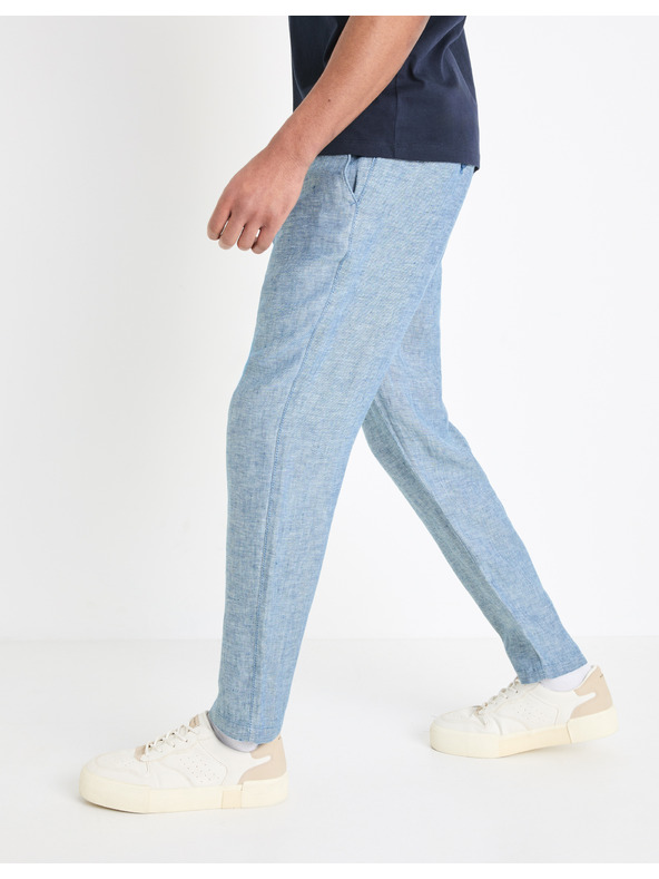 Celio Kék férfi lenvászonnadrág Celio Dolinus
