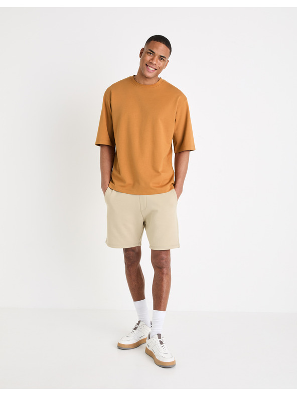 Celio Bézs színű férfi melegítőnadrág Celio Toshort