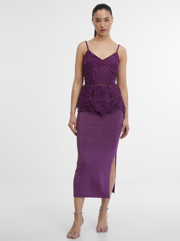 Orsay ORSAY lila női csipke top