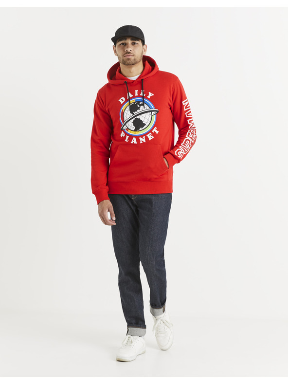 Celio Piros férfi nyomtatott melegítőfelső Celio Lvemansw