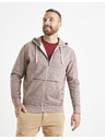 Celio Burgundia férfi brindle kapucnis pulóver Celio