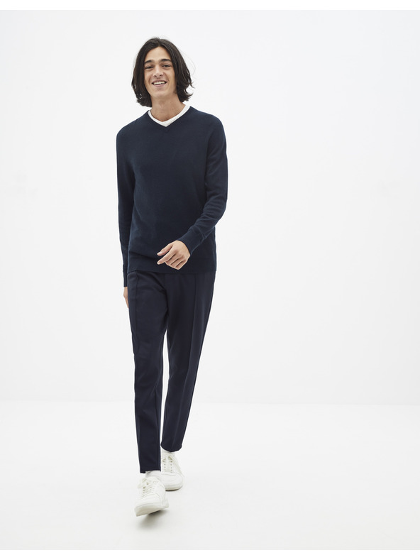 Celio Sötétkék alap pulóver Celio Sebase