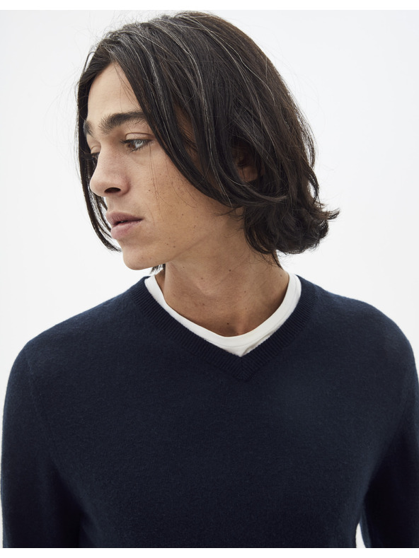 Celio Sötétkék alap pulóver Celio Sebase