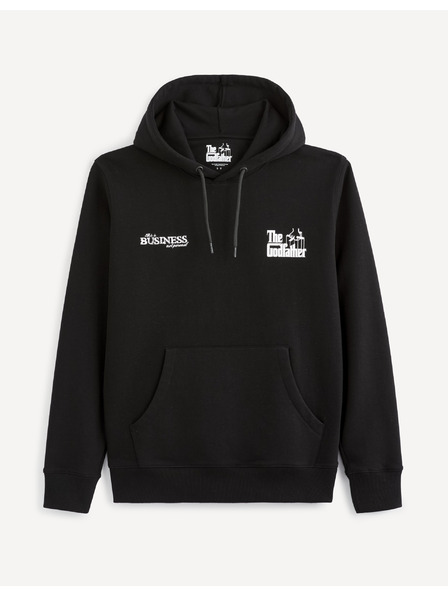 Celio Fekete férfi Celio Lvegodsw kapucnis pulóver Kép Fekete férfi kapucnis pulóver