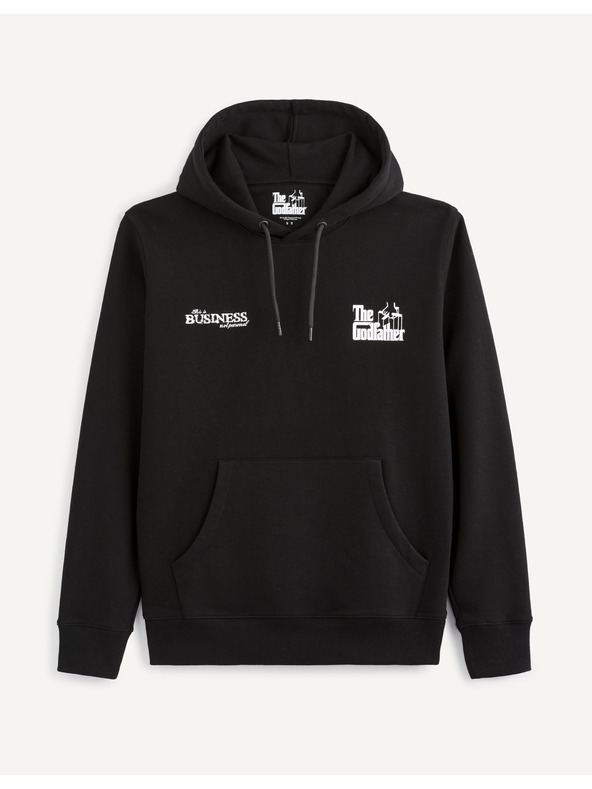 Celio Fekete férfi Celio Lvegodsw kapucnis pulóver Kép Fekete férfi kapucnis pulóver