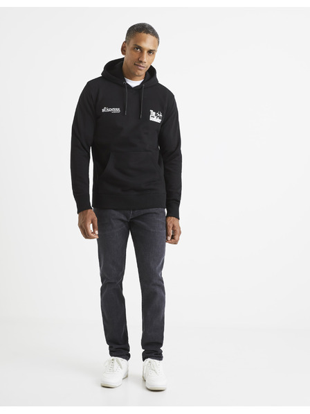 Celio Fekete férfi Celio Lvegodsw kapucnis pulóver Kép Fekete férfi kapucnis pulóver