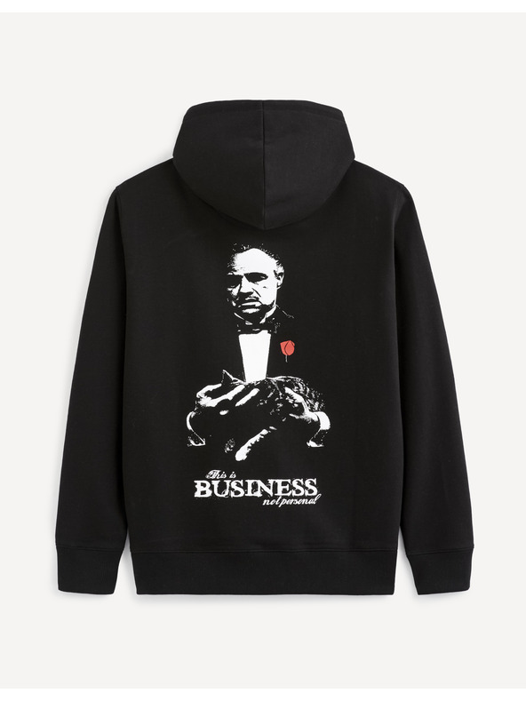 Celio Fekete férfi Celio Lvegodsw kapucnis pulóver Kép Fekete férfi kapucnis pulóver