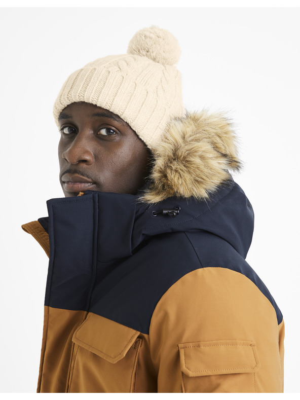 Celio Bézs színű sapka pomponnal Celio Vicable