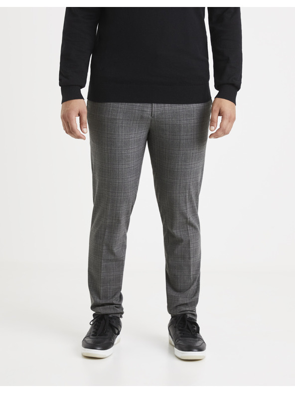 Celio Szürke kockás nadrág Celio Volouis2