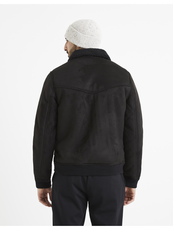 Celio Fekete műszőrme kabát Celio Vutoronto