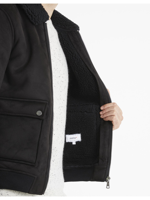 Celio Fekete műszőrme kabát Celio Vutoronto