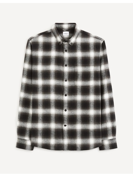 Celio Sötétbarna kockás ing Celio Vaflaca