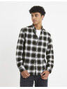 Celio Sötétbarna kockás ing Celio Vaflaca