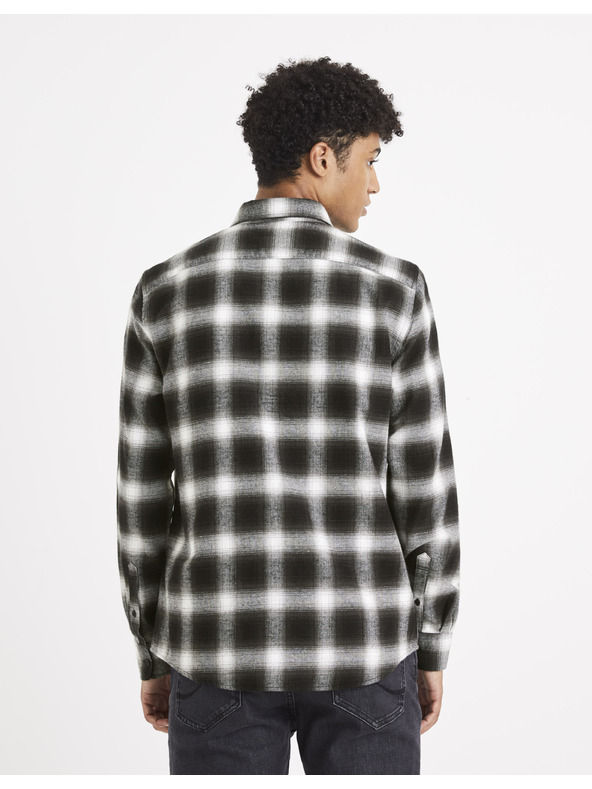 Celio Sötétbarna kockás ing Celio Vaflaca