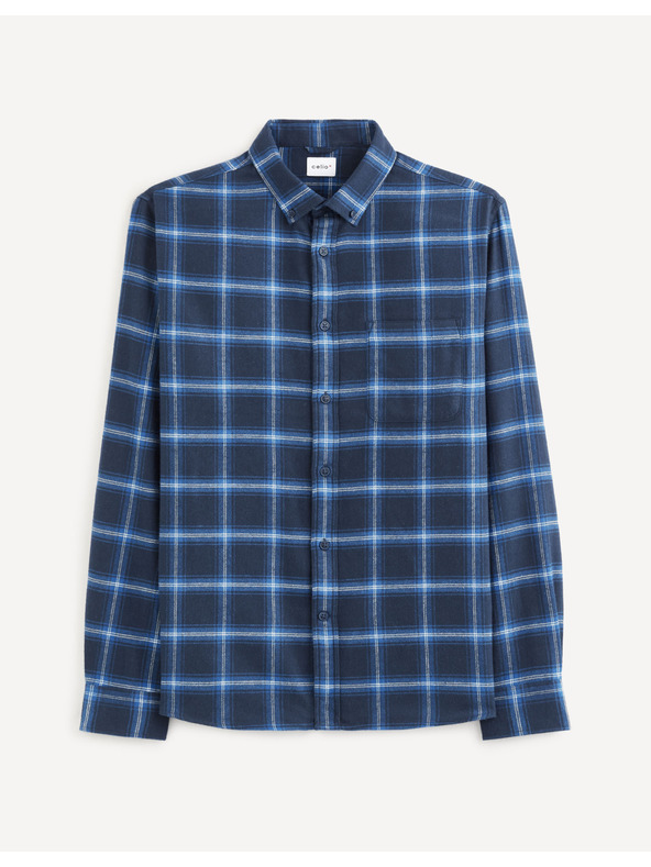 Celio Sötétkék kockás ing Celio Vaflaca
