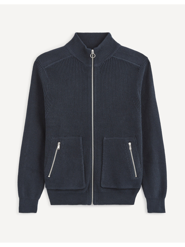Celio Sötétkék alap pulóver Celio Vezipper