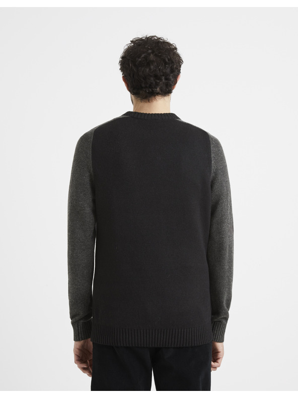 Celio Szürke és fekete férfi Celio pulóver