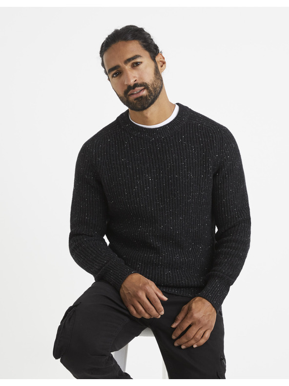 Celio Fekete férfi szürke pulóver Celio