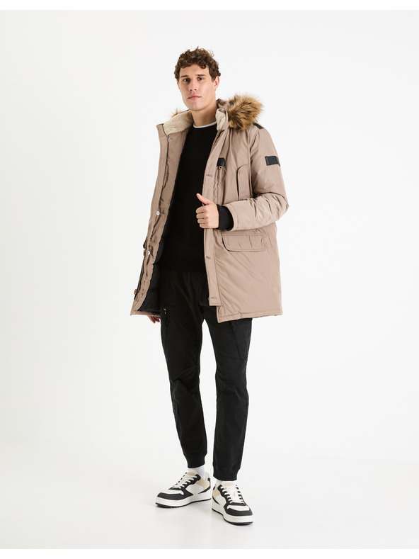 Celio Fekete férfi gyapjúpulóver Celio