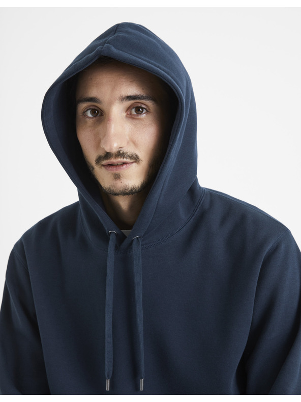 Celio Sötétkék férfi kapucnis Celio Vesix kapucnis pulóver