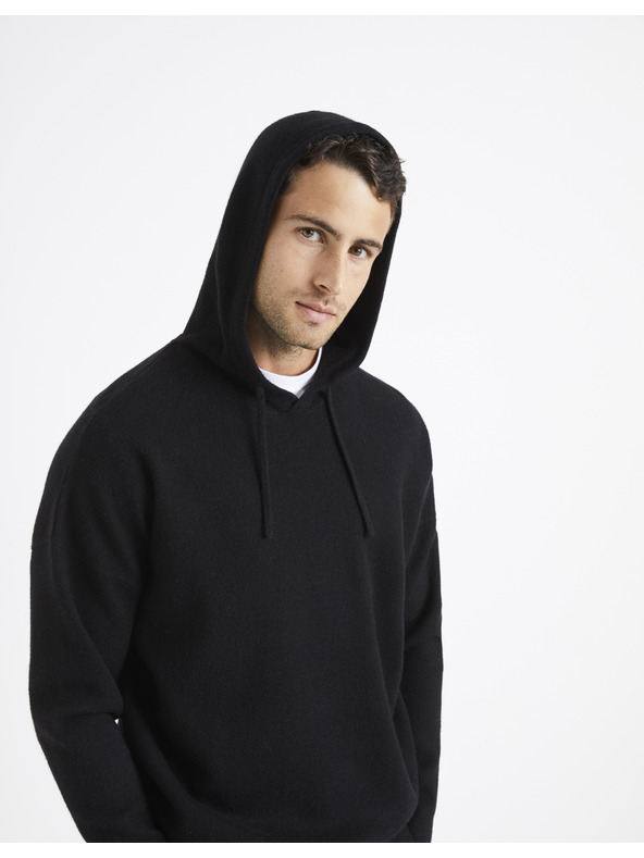 Celio Fekete Celio Vesweety férfi pulóver