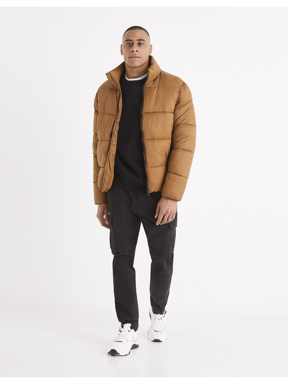 Celio Barna férfi steppelt télikabát Celio Vusun