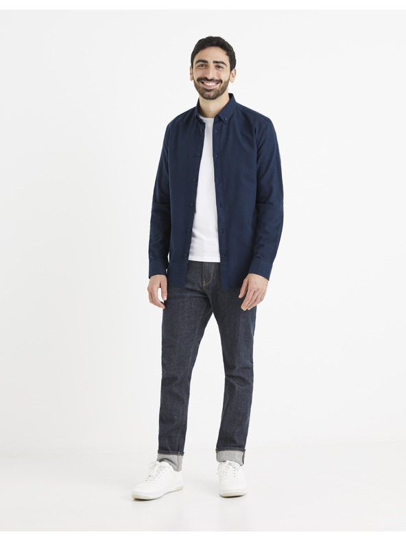 Celio Sötétkék férfi Celio Waffle póló