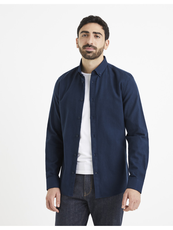 Celio Sötétkék férfi Celio Waffle póló