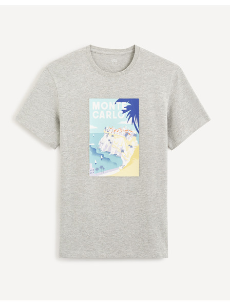 Celio Celio Cevinty Monte Carlo szürke pamut póló Celio Cevinty Monte Carlo szürke pamut póló