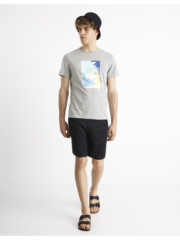 Celio Celio Cevinty Monte Carlo szürke pamut póló Celio Cevinty Monte Carlo szürke pamut póló