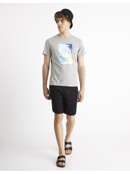 Celio Celio Cevinty Monte Carlo szürke pamut póló Celio Cevinty Monte Carlo szürke pamut póló